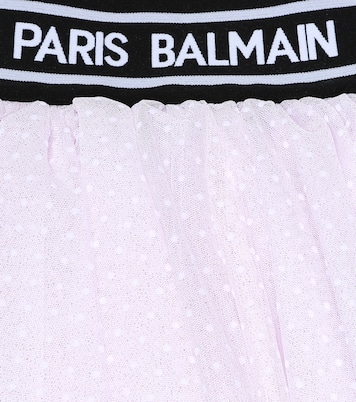 Falda de tul con logo | Balmain Kids