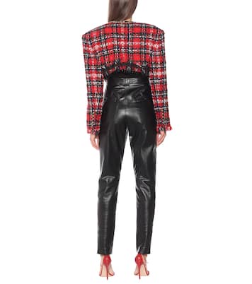 Checked tweed bolero jacket | Balmain