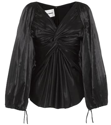 Gathered satin top | Jil Sander