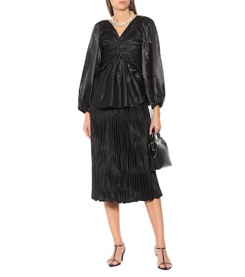 Gathered satin top | Jil Sander