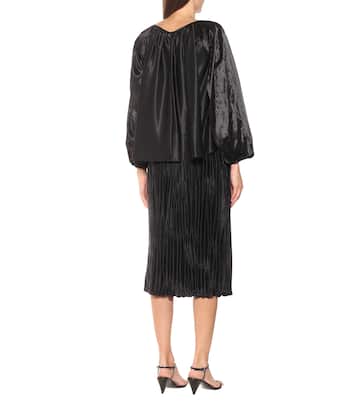 Gathered satin top | Jil Sander