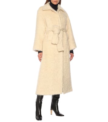 Abrigo de mohair con cinturón | Jil Sander