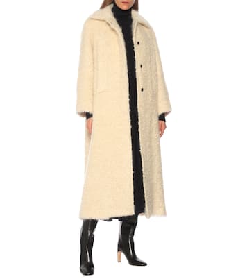 Abrigo de mohair con cinturón | Jil Sander