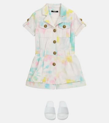 Mono denim tie-dye | Balmain Kids