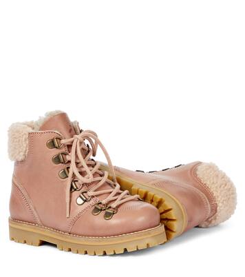 Botines de piel con borrego | Petit Nord