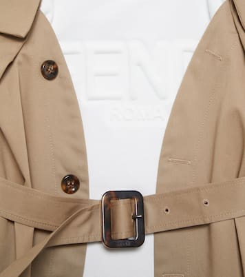 Trenchcoat-Kleid aus Gabardine | Fendi Kids