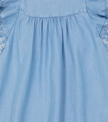 Embroidered denim dress | Chloé Kids