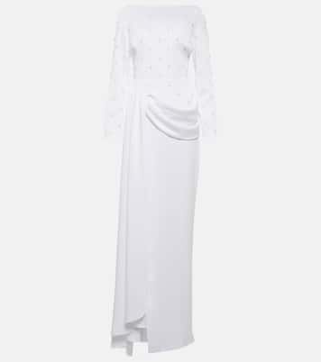 Verzierte Robe aus Satin | Rasario