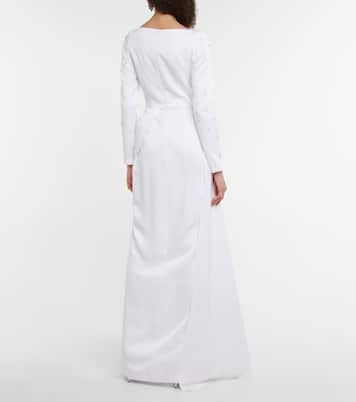 Verzierte Robe aus Satin | Rasario