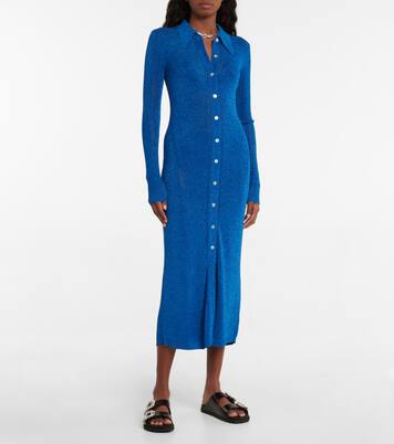 Midikleid aus Metallic-Strick | Dodo Bar Or