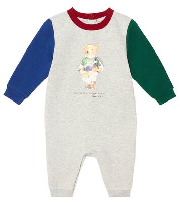Baby printed cotton blend onesie in grey Polo Ralph Lauren Kids Mytheresa
