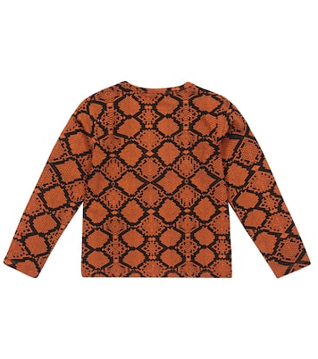 Snake-print jersey long-sleeved top | Mini Rodini