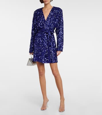 Samantha embellished wrap minidress | Rotate