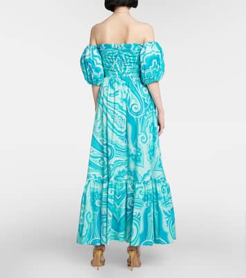 Paisley cotton-blend midi dress | Etro
