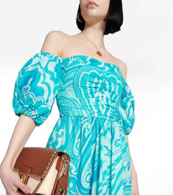 Paisley cotton-blend midi dress | Etro