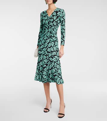 Printed ruched midi dress | Diane von Furstenberg