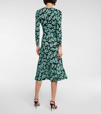 Printed ruched midi dress | Diane von Furstenberg