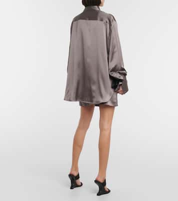 Satin wrap blouse | Peter Do