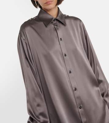 Satin wrap blouse | Peter Do