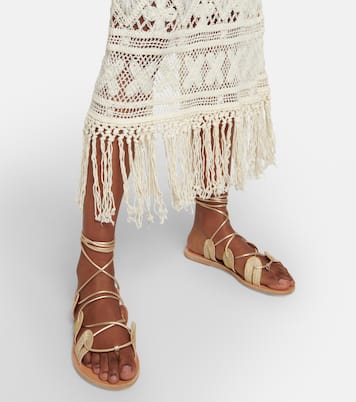 صندل من الجلد المعدني Aristides | Ancient Greek Sandals