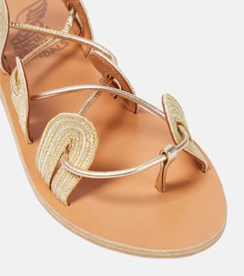 صندل من الجلد المعدني Aristides | Ancient Greek Sandals