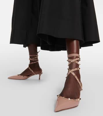 Escarpins Rockstud 50 en cuir verni | Valentino Garavani