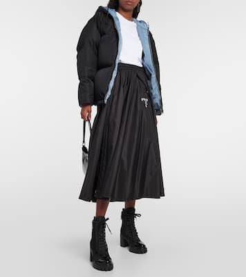 Schnürstiefel mit Leder | Prada