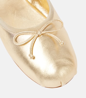 Ballerine in pelle metallizzata | Miu Miu