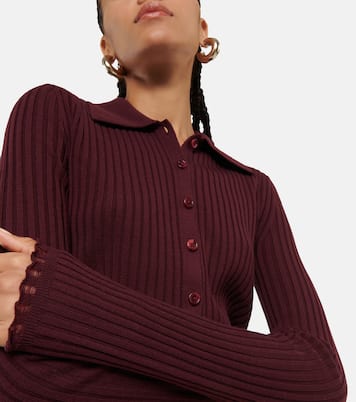 Ribbed-knit wool-blend cardigan | Chloé