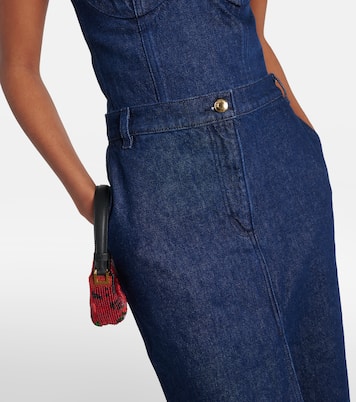 Falda larga de denim de tiro bajo | Magda Butrym