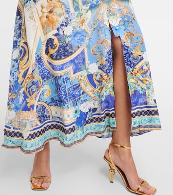 Verziertes Maxikleid aus Seide | Camilla