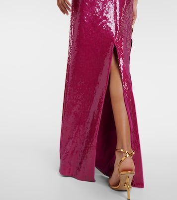 Courtney sequined floral-appliqué gown | Rebecca Vallance