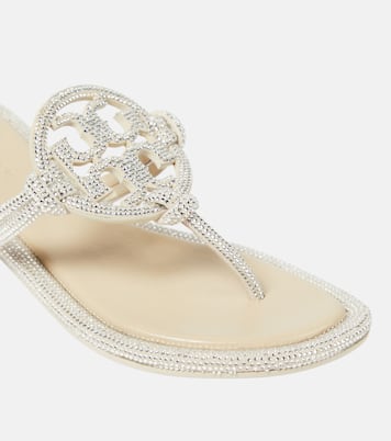 Miller crystal-embellished thong sandals | Tory Burch
