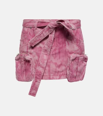 Camouflage denim cargo miniskirt | Blumarine