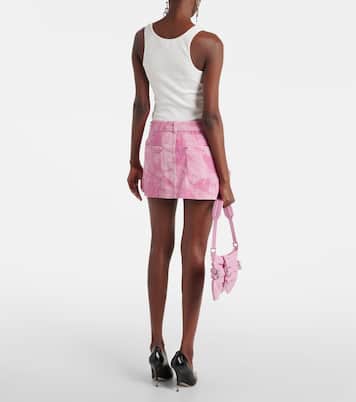 Camouflage denim cargo miniskirt | Blumarine
