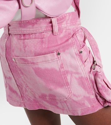 Camouflage denim cargo miniskirt | Blumarine