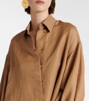 Oversize-Hemd Rodeo aus Leinen und Seide | Max Mara