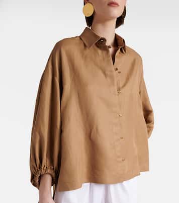 Oversize-Hemd Rodeo aus Leinen und Seide | Max Mara