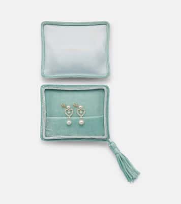 Boucles d'oreilles Pearl Heart en or 14 ct à perles | Sophie Bille Brahe