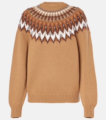 Embellished wool jacquard sweater | Gucci