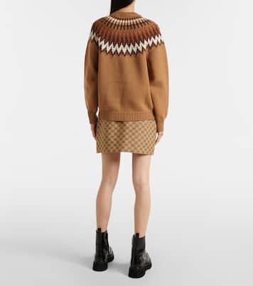Embellished wool jacquard sweater | Gucci