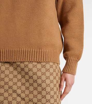 Embellished wool jacquard sweater | Gucci