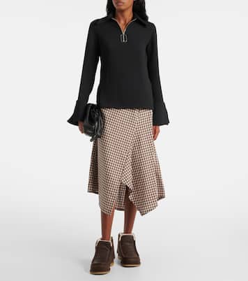 Ankle Boots aus Leder mit Shearling | JW Anderson