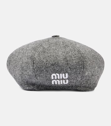 Basco in lana con logo | Miu Miu