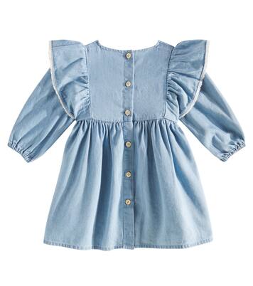 Baby Luna ruffled denim dress | C'era Una Volta