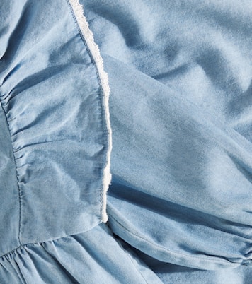 Baby Luna ruffled denim dress | C'era Una Volta