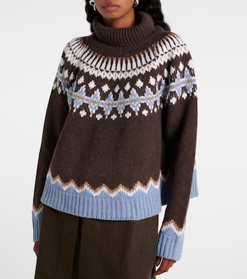 Bestickter Rollkragenpullover aus Wolle | Alanui