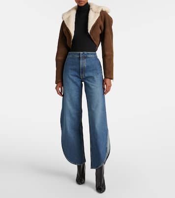 Giacca in suede con shearling | Alaïa