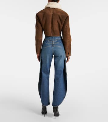 Giacca in suede con shearling | Alaïa