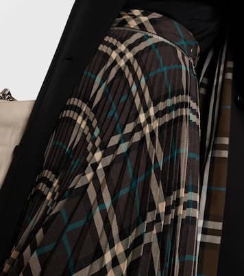 Pleated checked midi skirt | Burberry